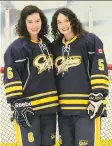  ??  ?? Twin sisters Emma, left, and Abi Kyte, are two of six members of the Kyte clan in the lineups for Canada at the April 19-29 World Deaf Ice Hockey Championsh­ips.