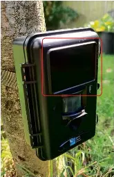  ??  ?? The Nature Camera’s 40 infrared LEDS are hidden behind a large black panel