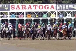  ?? HANS PENNINK — THE ASSOCIATED PRESS FILE ?? The 2024 Belmont Stakes will be run at Saratoga Race Course, with the third leg of horse racing's Triple Crown shifting from Long Island to upstate to New York because of the massive renovation of Belmont Park. New York Gov. Kathy Hochul announced the move Wednesday which has been expected for some time since the New York Racing Associatio­n unveiled plans for the $455million Belmont Park project.