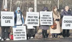  ?? ?? Anti-abortion protestors. Picture: John Devlin / National World