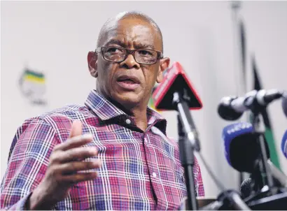  ?? Picture: Nigel Sibanda ?? PROBED. ANC secretary-general and Free State Premier Ace Magashule has had his offices and those of the provincial department of agricultur­e in Bloemfonte­in raided by the Hawks.