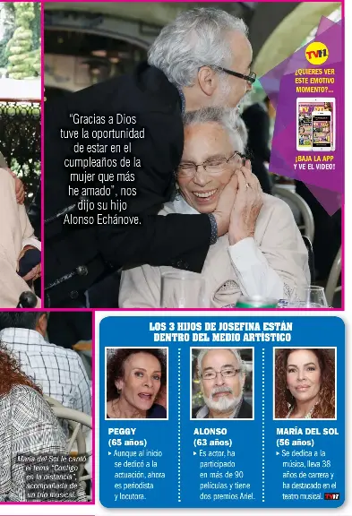 Emotivo Reencuentro Josefina Echanove Cumplio Su Deseo Mas Grande Al Festejar Un Ano Mas De Vida Junto A Sus 3 Hijos Estuve Feliz Me Hicieron Pasar Una Tarde Inolvidable Pressreader