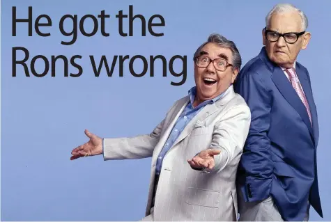  ??  ?? Comedy greats Ronnie Corbett and Ronnie Barker.