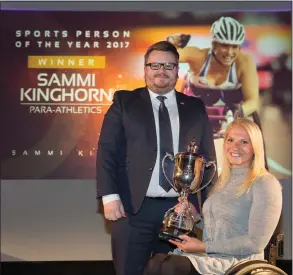  ??  ?? Sammi Kinghorn at the Sports Person of the Year Awards