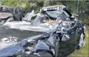  ?? Associated Press ?? THE AFTERMATH of the 2016 crash in Florida that killed a man who was using Tesla’s Autopilot feature.