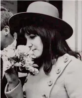  ??  ?? Josceline Dimbleby weds in pink Biba, Kensington Register Office, 1967