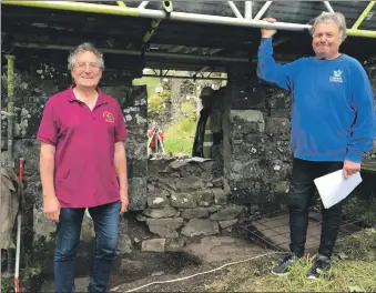  ??  ?? Friends of Historic Kilbride Seymour Adams and Liam Griffin are looking forward to welcoming back visitors and raising more funds again.