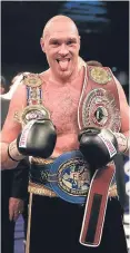  ??  ?? Tyson Fury has revealed on Twitter that he intends to fight three times next year.