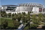  ?? JOHN MINCHILLO / AP 2017 ?? Cincinnati’s Paul Brown Stadium is seen as a long-shot to host matches during 2026 World Cup in the United States, Mexico and Canada.