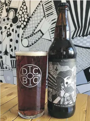  ??  ?? Bottles of Doan’s Altbier features the beautiful artwork of Vancouver artist Ola Volo.