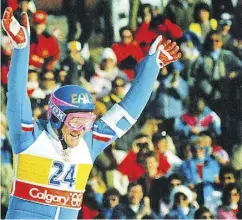  ?? POSTMEDIA NEWS FILES ?? British ski jumper Eddie ( The Eagle) Edwards was one of the fan favourites at the Winter Games in Calgary.
