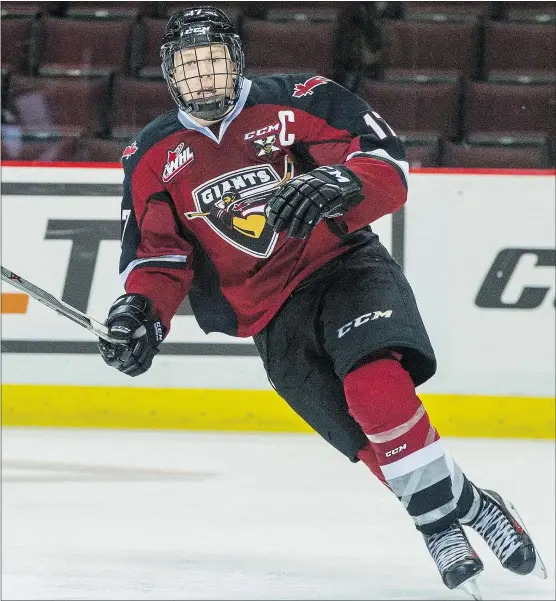  ?? RIC ERNST/PNG FILES ?? Vancouver Giants coach Lorne Molleken says forward Tyler Benson has been playing through injury all season.