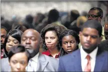  ?? Mike Brown/ the Commercial APPEAL ?? About 100 people gathered in the lobby of the national Civil rights museum in memphis on tuesday to hear about plans to address the lack of contract awards to local minority businesses.