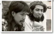  ?? — Filepic ?? Nasir (left) with dr sam in the 1986 movie Kembara Seniman Jalanan, which Nasir wrote and stars in.