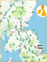  ??  ?? Start/ Finish Scotland Tour is an extended ride over four days, taking in some superb roads