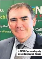  ??  ?? > NFU Cymru deputy president Aled Jones