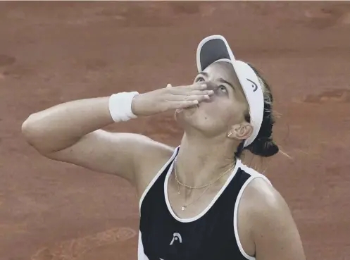  ??  ?? 0 Barbora Krejcikova faces Anastasia Pavlyuchen­kova in today’s women’s singles final, before contesting the doubles final a day later