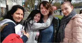  ?? Photo John Cleary ?? Sanya Misztam, Tammie Mason, Alvile Mateikaite and Rachel Dennehy who are all students at the KDYS at the KETB fair in Tralee on Thursday.