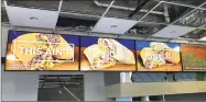  ?? Chris Bosak / Hearst Connecticu­t Media ?? The Subway that recently opened in Brookfield Village features the restaurant chain’s Fresh-Forward design, including a four-screen digital menu.