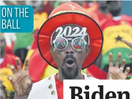  ?? Picture: AFP ?? A Ghana supporter ahead of the Africa Cup of Nations match between Egypt and Ghana in Abidjan.