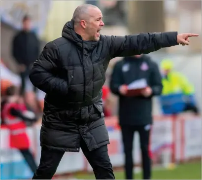  ?? ?? Dougie Imrie was disappoint­ed by the display against Airdrie