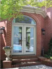  ??  ?? Left: These doors lead from the pool to the friends entrance. Above: Taylor King said the pool was a favorite feature of his children when they were growing up, and he hopes it provides years of entertainm­ent for his future grandson.