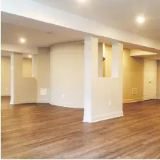  ??  ?? The basement renovation created an extra 1,600 square feet of living space.