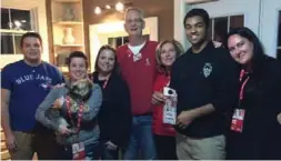  ?? COURTESY OF KIM RUDD ?? Rudd with her family during the campaign. From left, grandson Hobie; daughter Ali and her wife, Kathy; husband Tom; Rudd; grandson Avery; and daughter Stefanie.