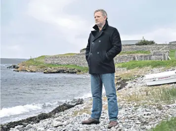  ?? ?? Douglas Henshall returns to Shetland for the last time (above); Vera Farmiga stars in Five Days at Memorial (below, left)