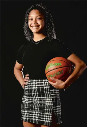  ?? SEAN D. ELLIOT/THE DAY ?? Norwich Free Academy senior point guard Jenissa Varela averaged 15.8 points and 5.1 assists per game, earning Class LL all-state honors as the Wildcats finished 13-0 and ranked first in the final GameTimeCT top 10 poll. Varela was named The Day’s 2021 AllArea Girls’ Basketball Player of the Year.