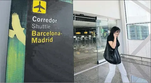  ?? ANA JIMÉNEZ ?? Área del puente aéreo en la terminal T1 del aeropuerto de Barcelona-El Prat