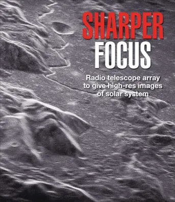  ?? COURTESY OF NRAO, GBO, RAYTHEON ?? This image from a prototype radio telescope system shows the moon’s Hadley C crater and the Hadley Rille, a canyon believed to be a collapsed lava tube. The area is also the landing site of the 1971 Apollo 15 mission.