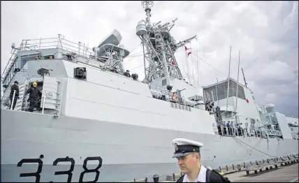  ?? JIMMY JEONG – THE CANADIAN PRESS ?? The Defence Department says inadequate ventilatio­n, poor maintenanc­e and old equipment has led to the buildup of potentiall­y hazardous airborne mould aboard Canada’s most advanced warships, including HMCS Winnipeg, shown here.