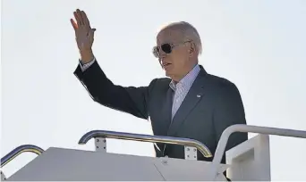  ?? ?? Cumbre. Presidente de EUA, Joe Biden, llegó ayer a México para la Cumbre de Norteaméri­ca.