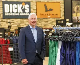  ?? SCOTT DALTON / INVISION / AP IMAGES 2016 ?? Edward Stack, CEO of Dick’s Sporting Goods, said his Pittsburgh-based company was “disturbed and upset” by the massacre at the Florida high school last month. Dick’s is ending sales of assault-style rifles at its stores and on its website, and will no...
