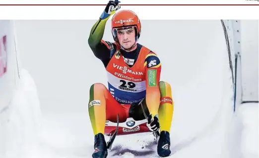  ?? Foto: Stefan Adelsberge­r, dpa ?? Ein Mann für alle Fälle: Auf der Olympiabah­n von Innsbruck-Igls war gestern auf Johannes Ludwig wieder einmal Verlass.