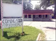  ?? Special to the Democrat-Gazette/KRISTIN NETTERSTRO­M HIGGINS ?? Yum Yum Hibachi is “coming soon” to the former Paula Lynn’s Sandwich and Sweet Shop, 302 S. Reynolds Road, Bryant.