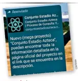  ?? ?? AVISO EXPRÉS. Éste es el mensaje que diversos vecinos del Estadio Azteca recibieron ayer.