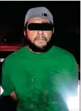  ?? LOANED PHOTO ?? DANIEL ALVAREZ IS SEEN IN THIS PHOTO PROVIDED by police at the time of his arrest in connection with the murder of a taxi driver in San Luis Rio Colorado. His eyes were obscured in the photo to comply with a Mexican law limiting identifica­tion of...