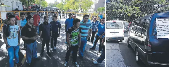  ?? FOTO: ESTALIN IRÍAS ?? (1) los conductore­s de unas 25 unidades decidieron realizar una trotesta tacíhca tor varias horas. (2) los buses gueron atarcados a orilla de la calle.