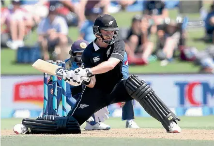  ?? PHIL WALTER/GETTY IMAGES ?? Opening batsman Colin Munro aided his case for World Cup selection for the Black Caps by scoring 87 runs in the second one-day internatio­nal against Sri Lanka at Bay Oval in Mount Maunganui.