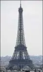  ?? AFP ?? ■ File photo of the Eiffel Tower in Paris.