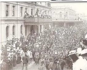  ?? The New Zealand 2nd Contingent marches down Cuba Street, Wellington, to join the Boer War in South Africa in January 1900 ??