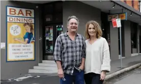  ?? Photograph: Carly Earl/The Guardian ?? Matthew and Irene Sen, owners of the Forest Lodge Hotel, lost 83% of their revenue during the lockdown. They sold takeaway meals and bottled craft beers and say they are grateful for the support of locals.