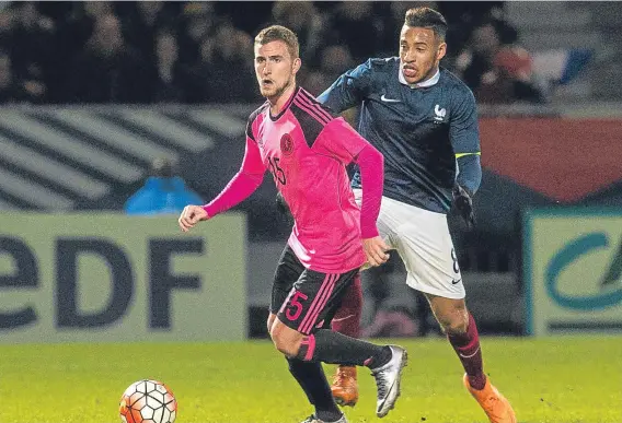  ??  ?? Craig Slater, pictured in action for Scotland U/21s, has signed for Dundee United on loan from Colchester United until the end of the season.