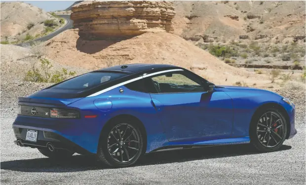  ?? PHOTOS: BRENDAN MCALEER / DRIVING.CA ?? The new Nissan Z has a sprinkling of strengths from past generation­s, writes Brendan Mcaleer. Pricing starts at $46,498 for the entry-level model.