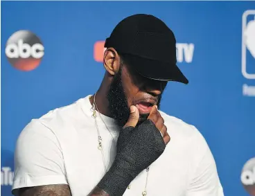  ?? — GETTY IMAGES FILES ?? LeBron James may be on his way out of Cleveland after his Cavaliers lost the NBA finals to the Warriors in four straight games.