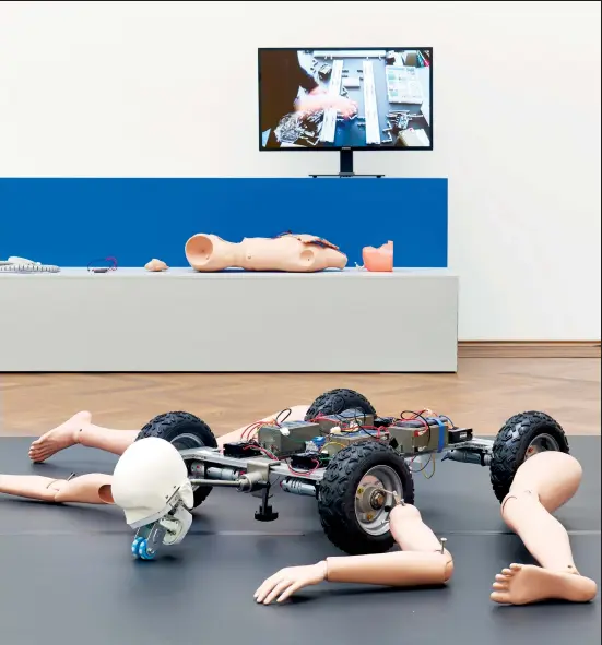  ??  ?? “Geumhyung Jeong: Homemade RC Toy,” installati­on view, Kunsthalle Basel, 2019. Photo: Philipp Hänger / Kunsthalle Basel.