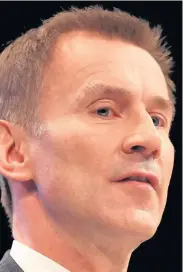  ??  ?? > Jeremy Hunt hit back at accusation­s that Theresa May has been too ‘timid’ over Brexit