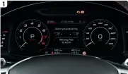  ??  ?? 1 Audi var med til at pionere digital instrument­ering med “Virtual Cockpit”. Audi RS6 nyder godt af systemet.